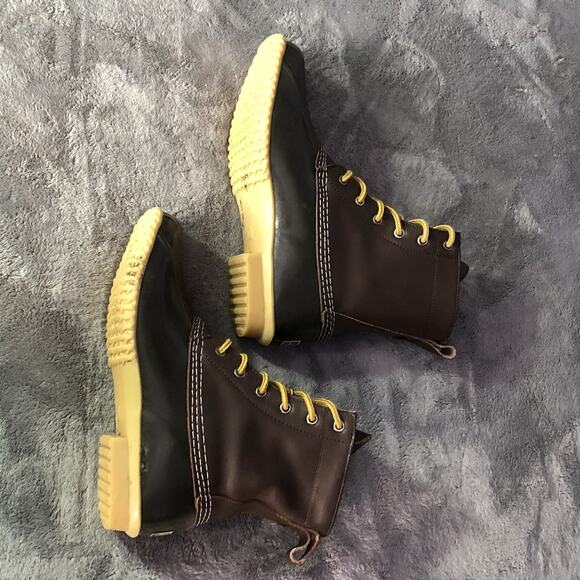 Bass Harlequin Brown Waterproof Duck Boots Womens Size 10M Rain Boots Snow Boots - Picture 5 of 11